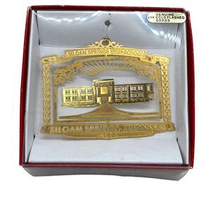 Siloam Springs Arkansas High School Nations Treasures Ornament 24K Gold Plate